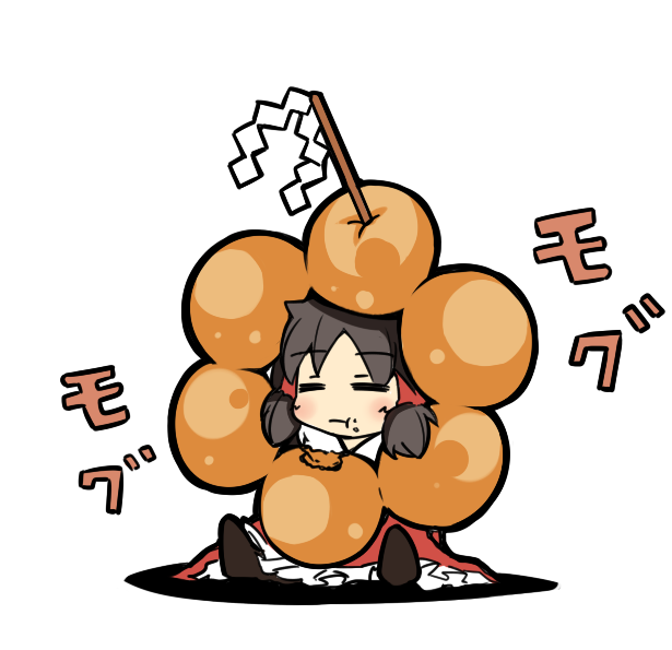 hakurei reimu and pon de lion (touhou and 1 more) drawn by ayame_nako