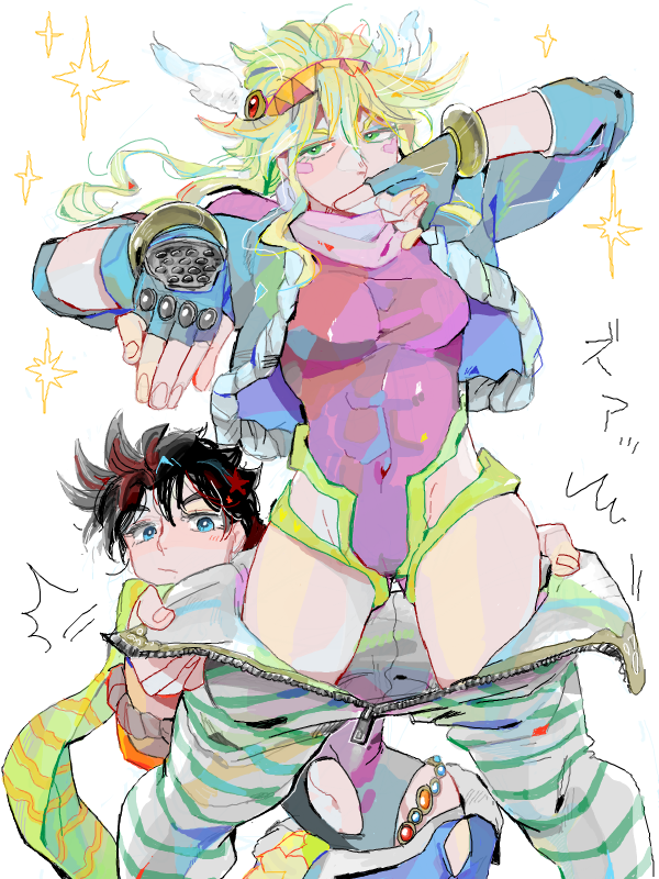 joseph joestar and caesar anthonio zeppeli (jojo no kimyou na bouken and 1 more) drawn by mcr
