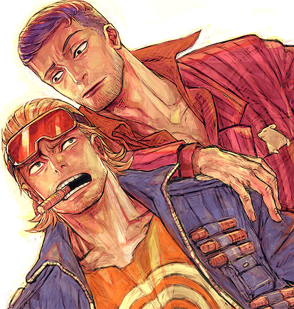 paulie, iceburg, and tyrannosaurus (one piece) drawn by tkan_op