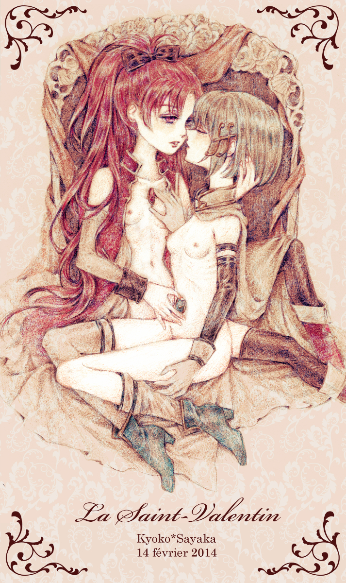 miki sayaka and sakura kyoko (mahou shoujo madoka magica) drawn by yukishiro_(hitsuji)
