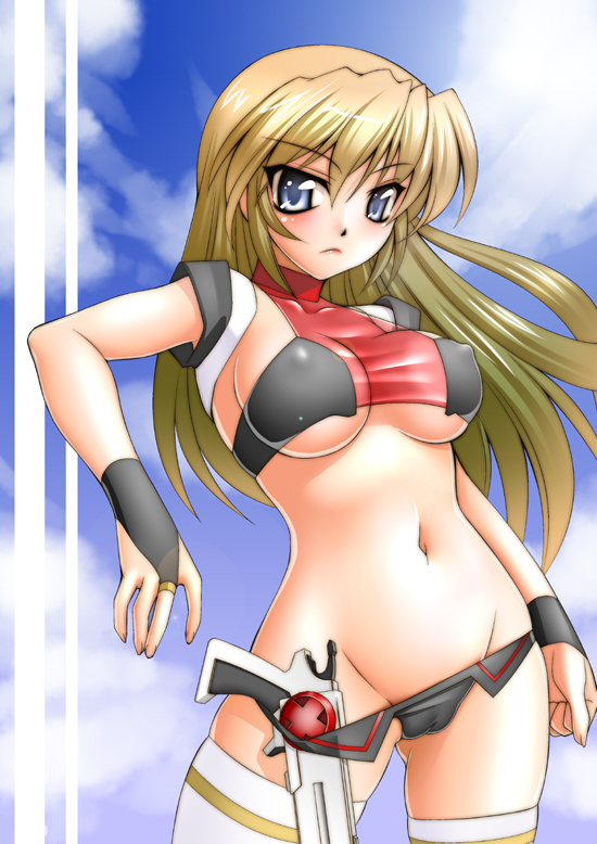 teana lanster and cross mirage (lyrical nanoha and 1 more) drawn by sakura_ryuuken