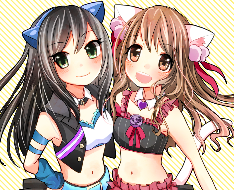 shibuya rin and shimamura uzuki (original and 2 more) drawn by akasa_tanu