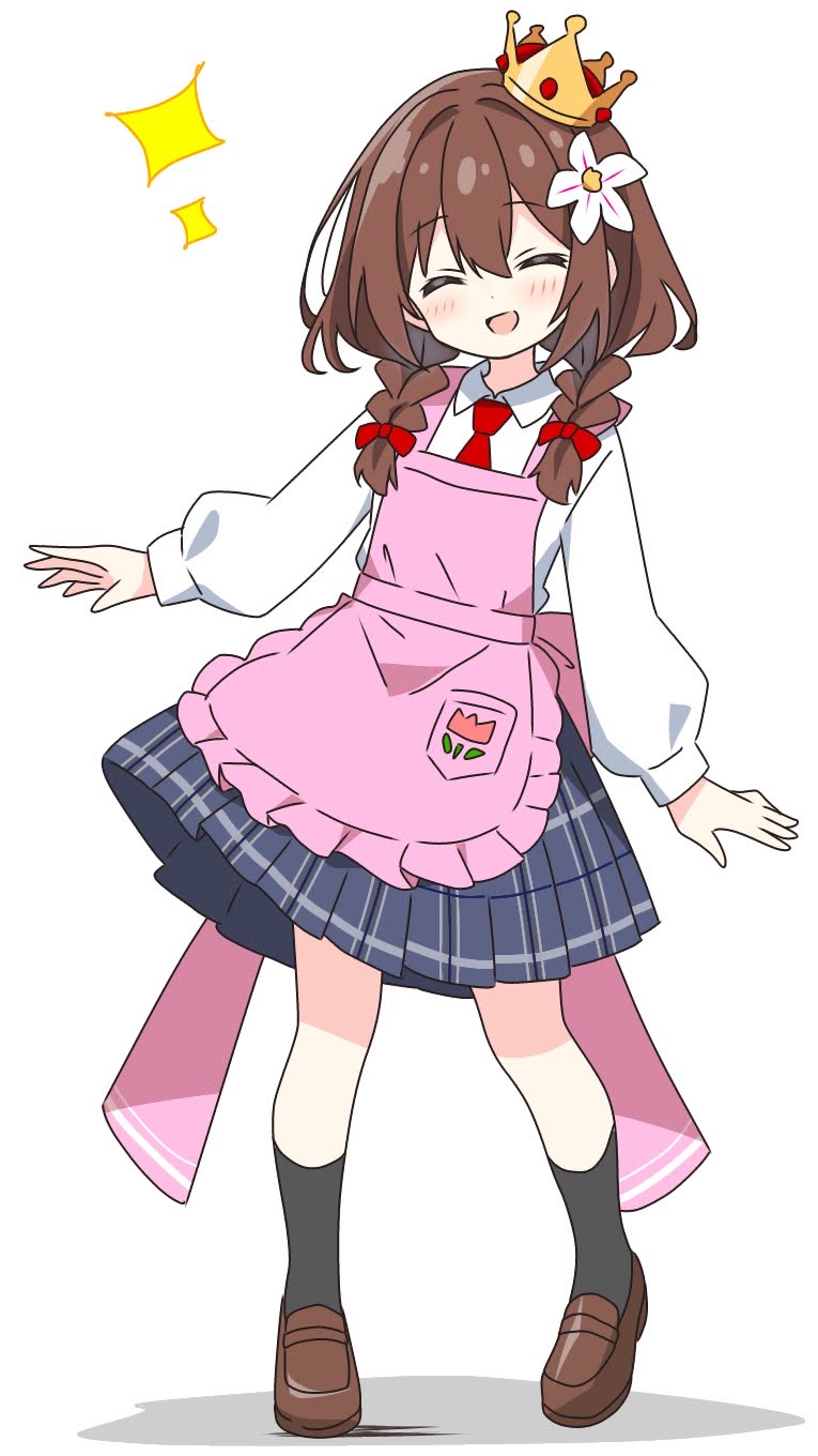 pink apron girl (original) drawn by kotatsu-mazoku