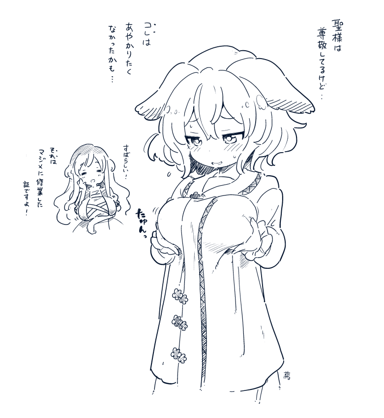 hijiri byakuren and kasodani kyouko (touhou) drawn by tanasuke