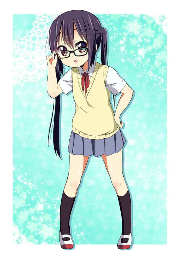 nakano azusa (k-on!) drawn by kurou_(quadruple_zero)