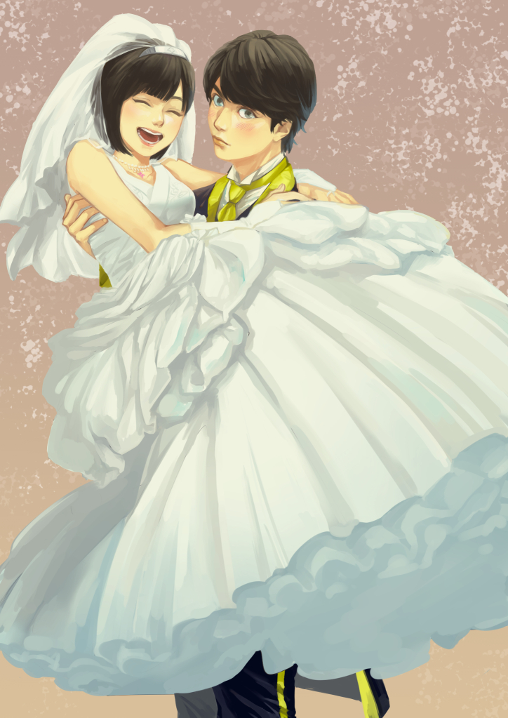 igasaki fuuka and kinji takigawa (super sentai and 1 more) drawn by onigiri_bonta-kun