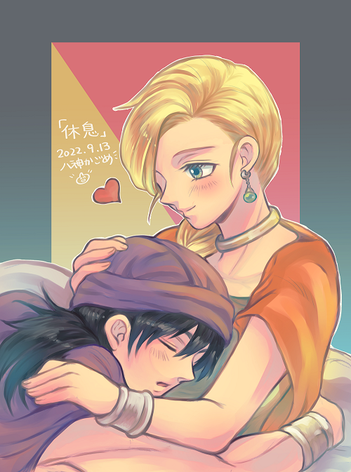 bianca and hero (dragon quest and 1 more) drawn by defense_zero