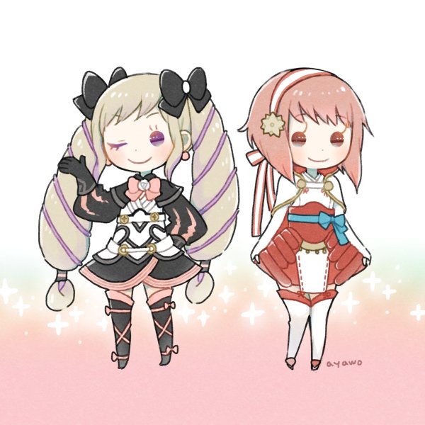 elise and sakura (fire emblem and 1 more) drawn by ayawo