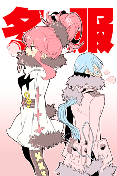 jakuzure nonon and inumuta houka (kill la kill) drawn by hini_(orewohumidainishita)
