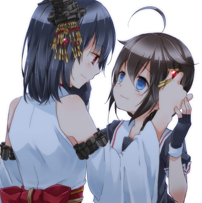 shigure, shigure kai ni, and yamashiro (kantai collection) drawn by momoiro
