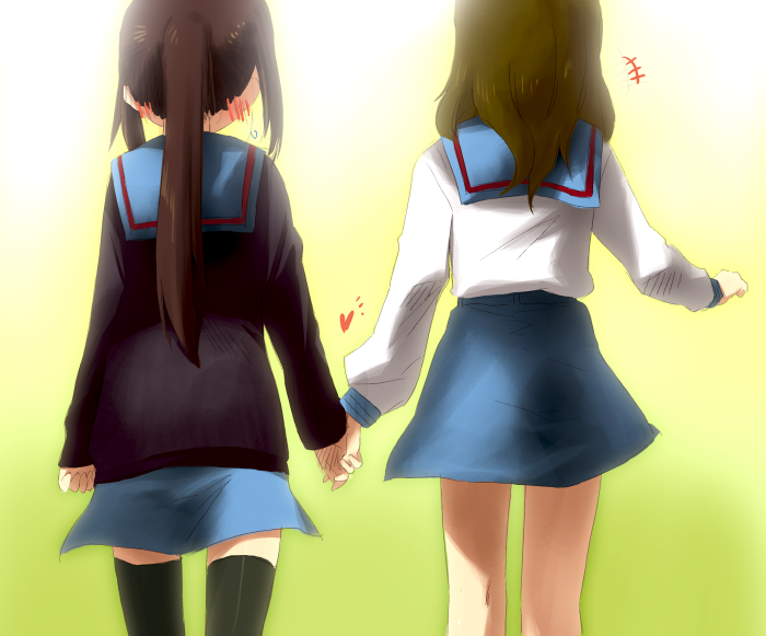 kyonko and koizumi itsuki (suzumiya haruhi no yuuutsu) drawn by miharu_(cgsky)