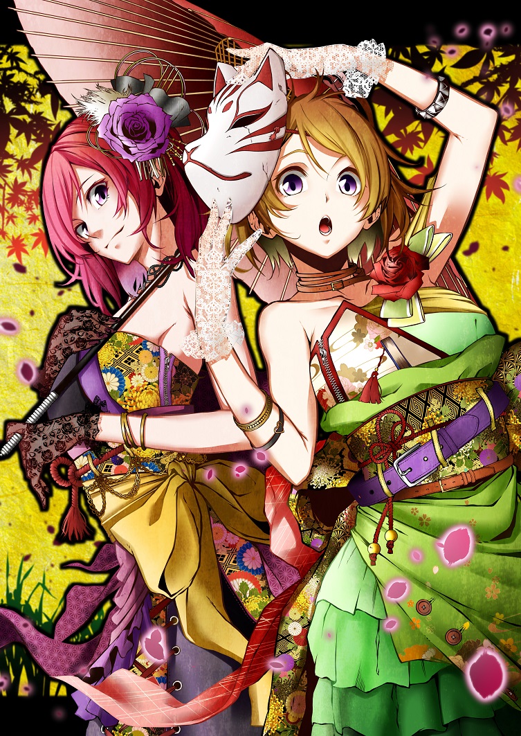 nishikino maki and koizumi hanayo (love live! and 1 more) drawn by vice_(kuronekohadokoheiku)