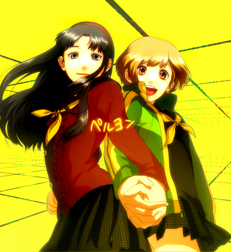 satonaka chie and amagi yukiko (persona and 3 more) drawn by serori_(koredemoka)