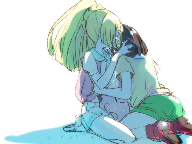 lillie, selene, and clefairy (pokemon and 1 more) drawn by chorimokki
