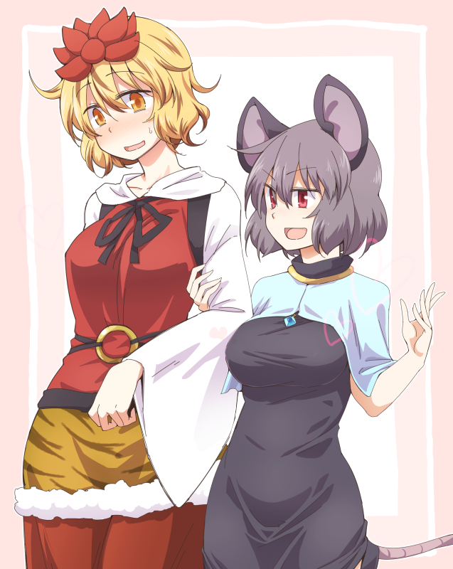 nazrin and toramaru shou (touhou) drawn by dra_(area-s)
