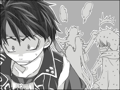 orphen, cleo everlastin, majic lin, and leki (majutsushi orphen) drawn by kittaka_kaname