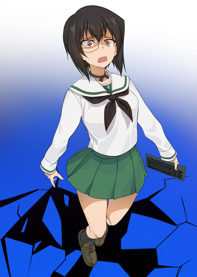 kawashima momo (girls und panzer) drawn by a1_(initial-g)