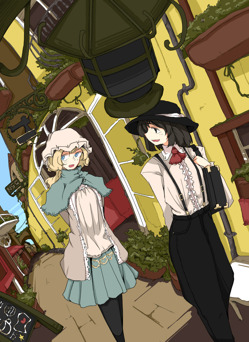 usami renko and maribel hearn (touhou) drawn by toriga_naku