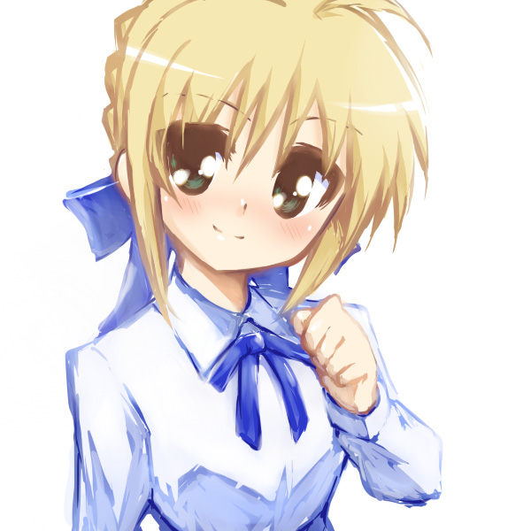 artoria pendragon and saber (fate and 1 more) drawn by kuropan_(crow_panther)