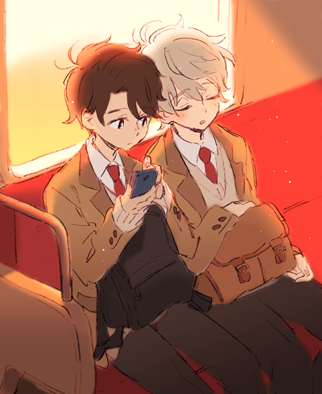 slaine troyard and kaizuka inaho (aldnoah.zero) drawn by momoishi