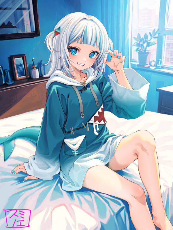 gawr gura (hololive and 1 more) drawn by suminoe0326