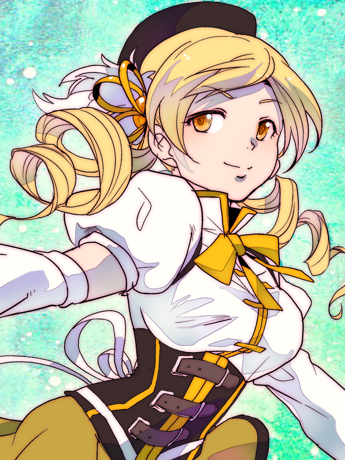 tomoe mami (mahou shoujo madoka magica) drawn by makoto1009