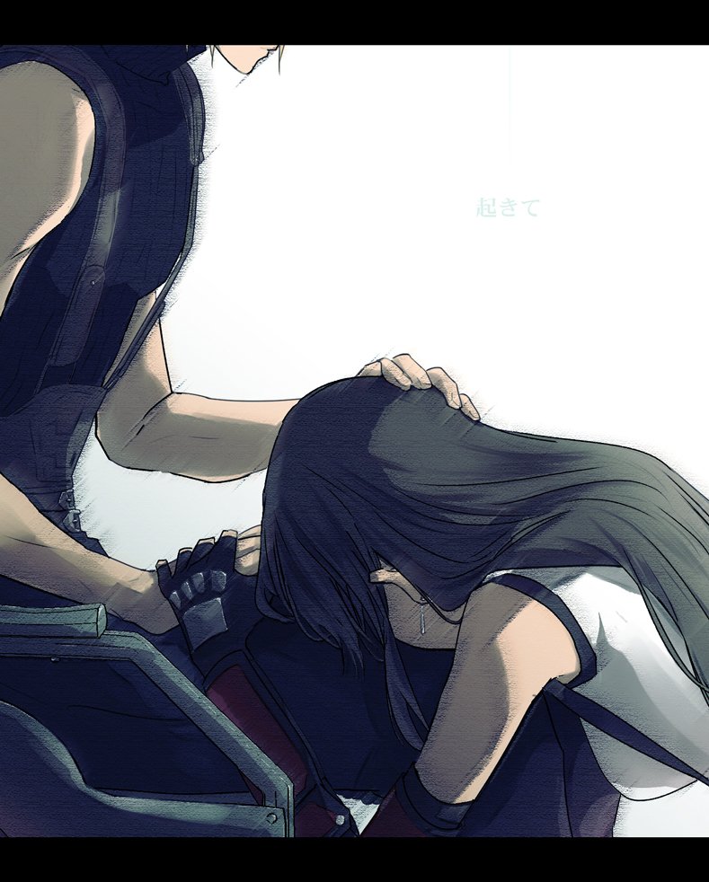 tifa lockhart and cloud strife (final fantasy and 2 more) drawn by ruka_ika