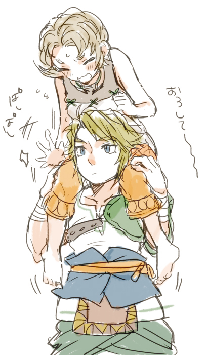 link and ilia (the legend of zelda and 1 more) drawn by yo_mo