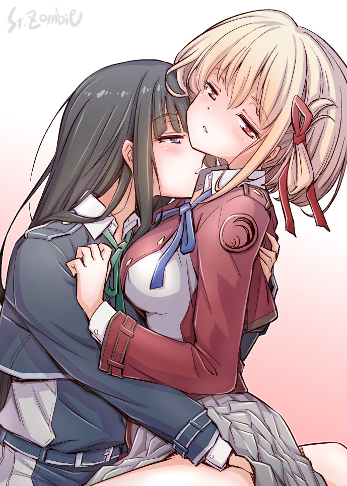 nishikigi chisato and inoue takina (lycoris recoil) drawn by studiozombie