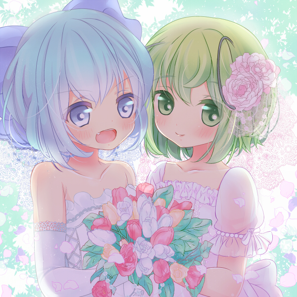 cirno and wriggle nightbug (touhou) drawn by mike_(mikenekotei)