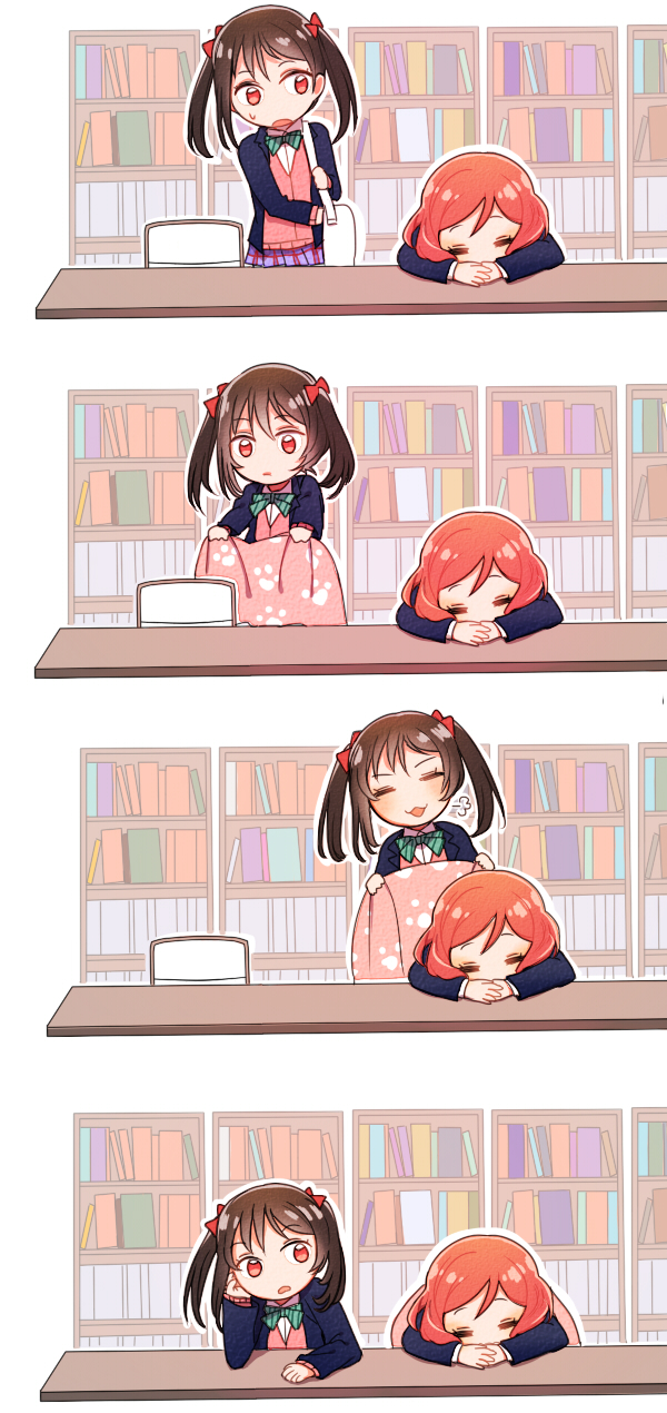 nishikino maki and yazawa nico (love live! and 1 more) drawn by 14_(vision5032)
