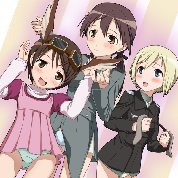 erica hartmann, gertrud barkhorn, hanna-justina marseille, and christiane barkhorn (world witches series and 2 more) drawn by hi-ho-