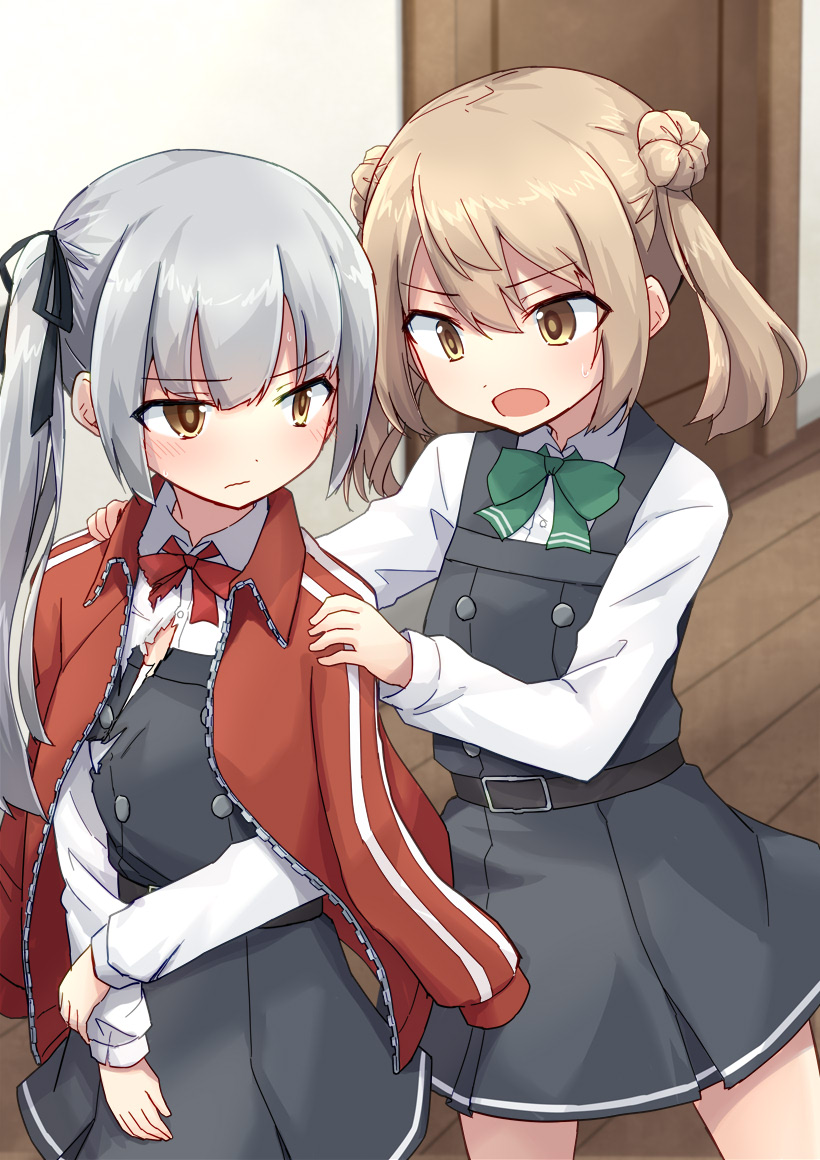 kasumi, michishio, kasumi kai ni, and michishio kai ni (kantai collection) drawn by kakizaki_(chou_neji)