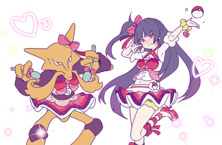may, sabrina, and alakazam (pokemon and 2 more) drawn by hizuki_akira