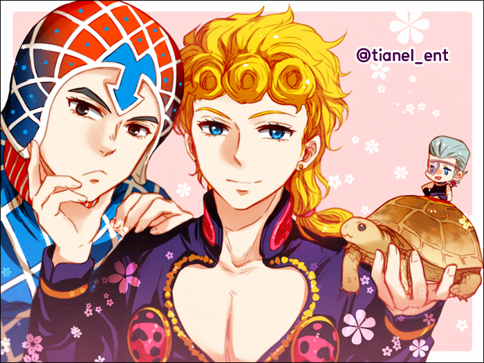 giorno giovanna, jean pierre polnareff, guido mista, and coco jumbo (jojo no kimyou na bouken and 1 more) drawn by tianel_ent