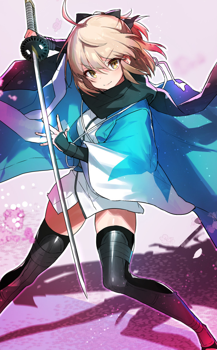 okita souji (fate and 2 more) drawn by hayama_eishi