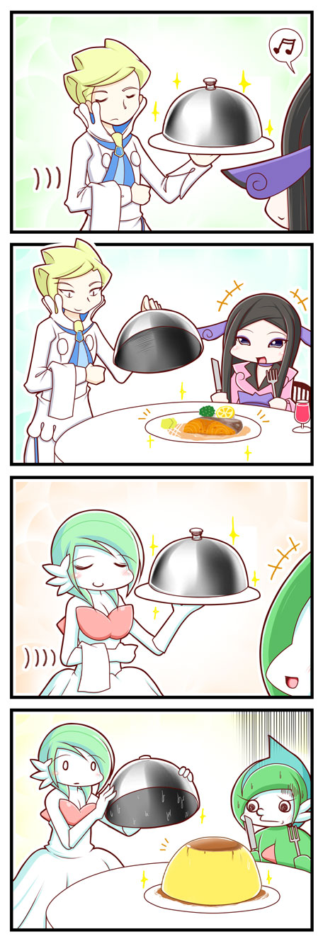 gardevoir, mega gardevoir, gallade, siebold, and valerie (pokemon and 1 more) drawn by sougetsu_(yosinoya35)