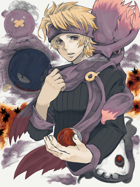 gastly, drifloon, mismagius, morty, and duskull (pokemon and 1 more) drawn by nyanta_(tegaki)