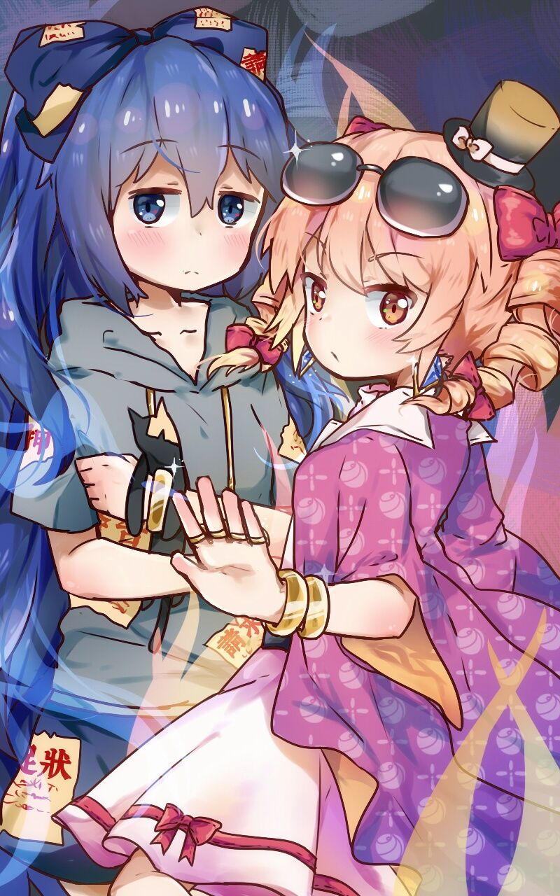 yorigami shion and yorigami jo'on (touhou and 1 more) drawn by plug_(feng-yushu)