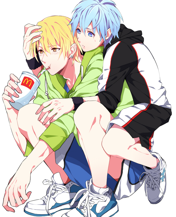 kuroko tetsuya and kise ryouta (mcdonald's and 1 more) drawn by yuna_(rutera)