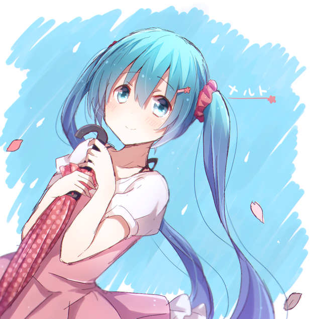 hatsune miku (vocaloid and 1 more) drawn by harusawa