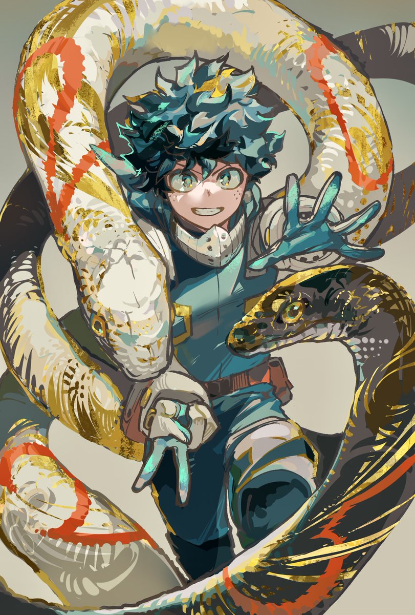 midoriya izuku (boku no hero academia) drawn by akiyama_youkou
