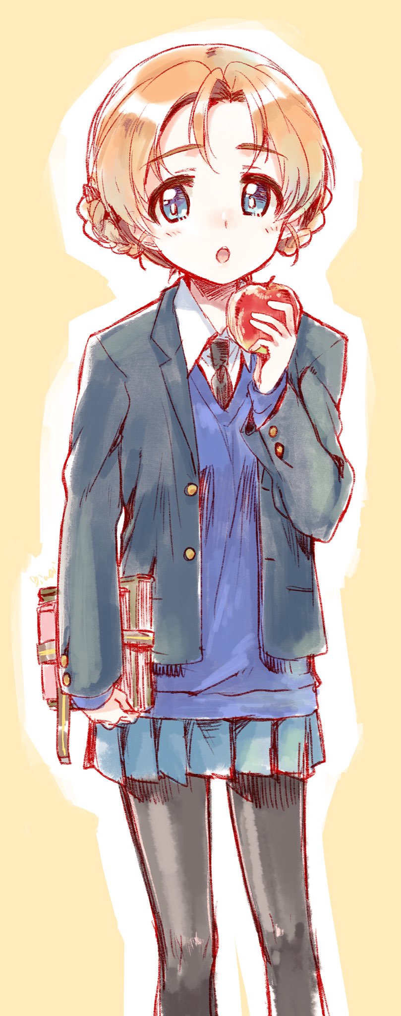 orange pekoe (girls und panzer) drawn by kuroi_mimei