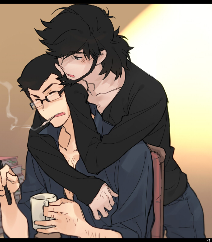 arsene lupin iii and jigen daisuke (lupin iii) drawn by toujou_sakana