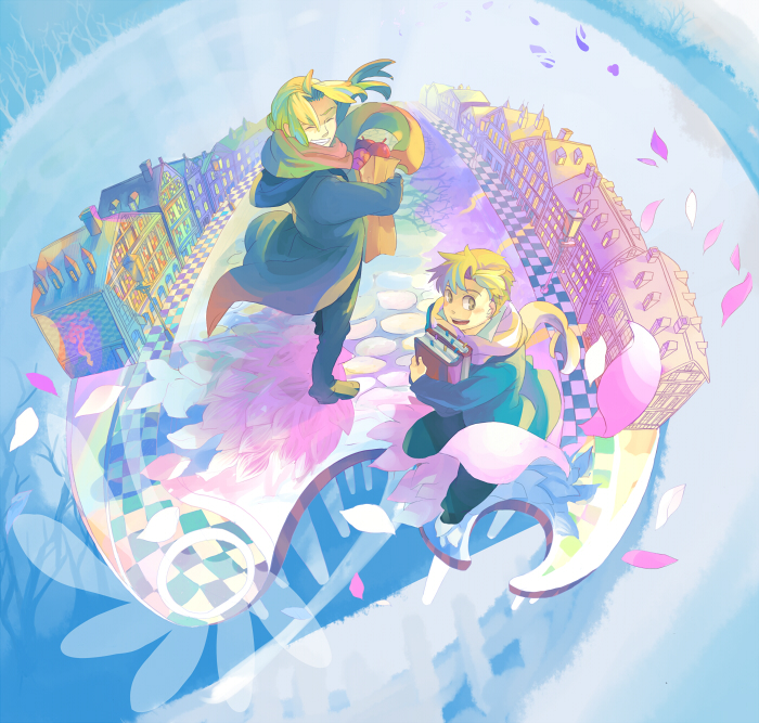 edward elric and alphonse elric (fullmetal alchemist) drawn by mikabu