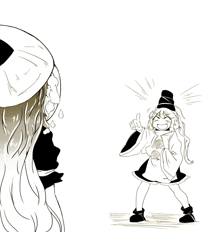hijiri byakuren and mononobe no futo (touhou) drawn by yafu