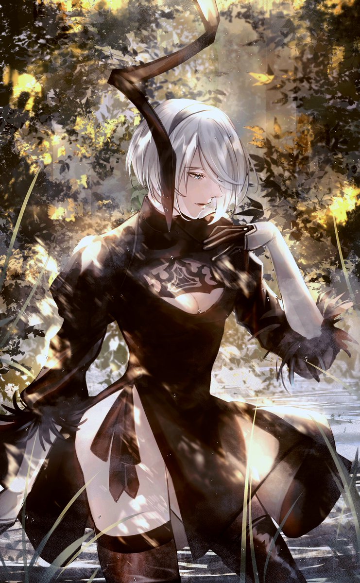 2b (nier and 1 more) drawn by yakikesen