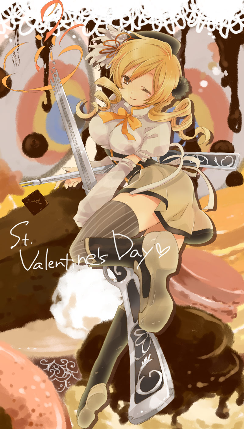 tomoe mami (mahou shoujo madoka magica) drawn by jusc0