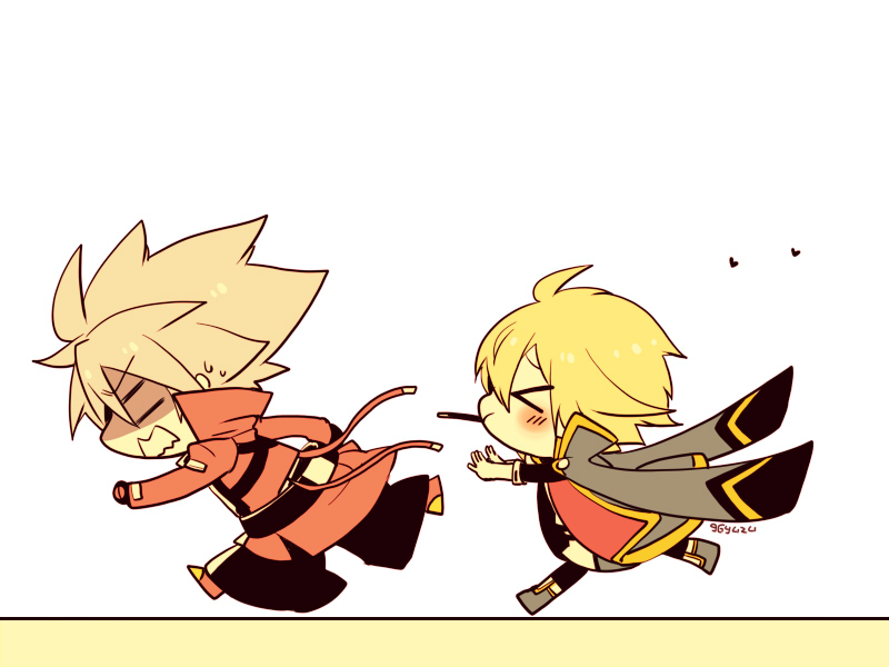 ragna the bloodedge and jin kisaragi (blazblue) drawn by kuro_yuzu