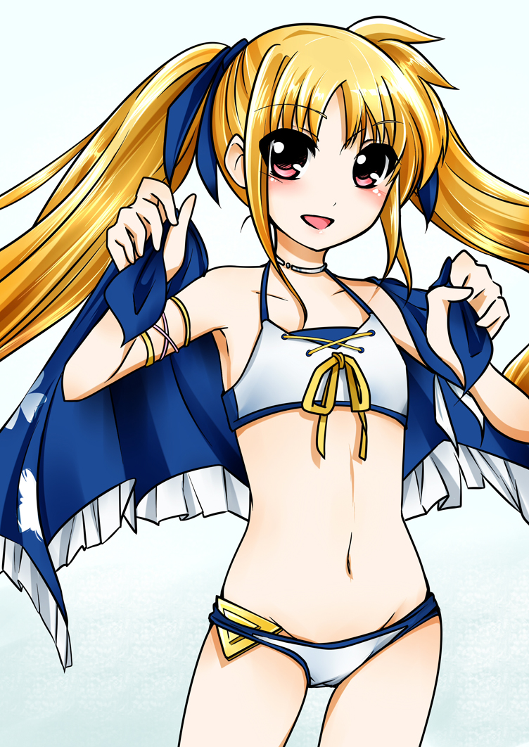fate testarossa and bardiche (lyrical nanoha and 3 more) drawn by nata_(7natadeco)